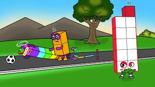 Numberblocks 7 was unlucky while riding his scooter - Numberblocks fanmade coloring story