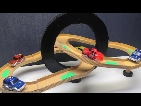 DIY Magic track Wheel with magic cars out of cardboard