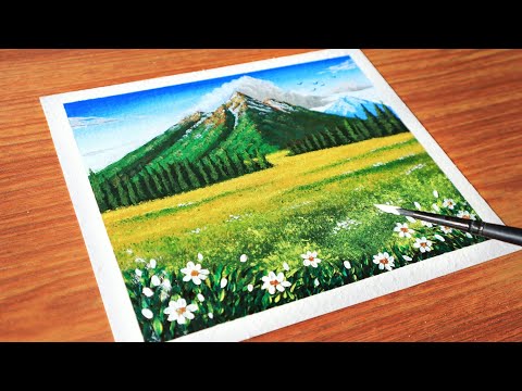 Acrylic Landscape Painting | Easy for Beginners | acrylic painting | art