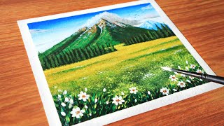 Acrylic Landscape Painting | Easy for Beginners | acrylic painting | art