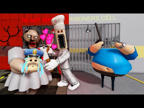 WHO STOLE BARRY'S HEAD? GRANNY FALL IN LOVE WITH EXE PAPA PIZZA? #roblox #obby