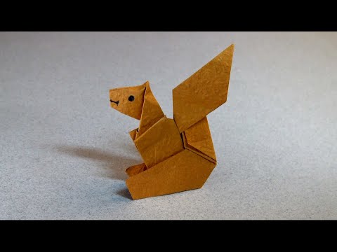 One-Minute Squirrel Flicker 🐿️ Pure Origami designed by Jeremy Shafer