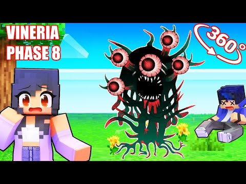 Aphmau Surviving Against VINERIA Phase 8 in Minecraft - Gameplay 360°