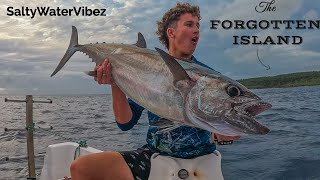 Exploring the 'FORGOTTEN ISLAND'!! (Spearfishing GIANTS, freediving with Sharks and Whales)