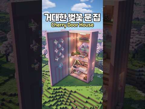 Huge Cherry Blossom Door House 🌸 #Minecraft