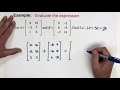 Matrix Operations and Equations