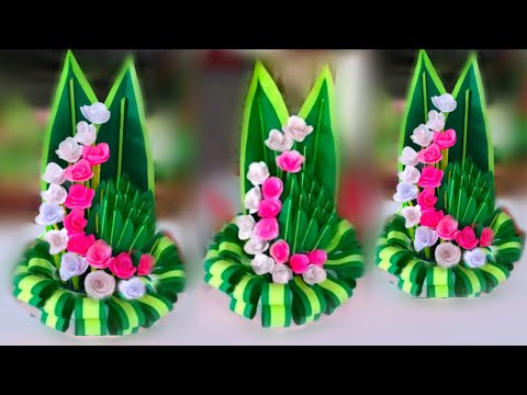 beautiful flower bouquet making with paper / diy flower bouquet