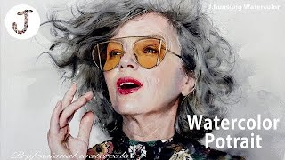 Watercolor portrait painting │ 인물수채화 초상화 수채화 │