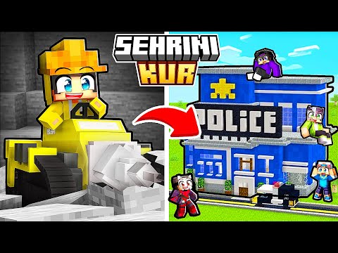 Şehir Gelişiyor! Sondaj Makinesi ve Polis Karakolu Yaptık 🚔🚧 | Minecraft #ŞehriniKur 2