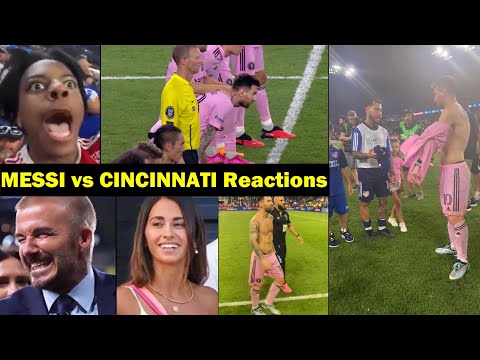 Crazy reaction to Messi assists and penalty shootout vs Cincinnati - Beckham, Antonela reactions