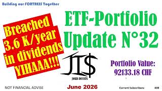 ETF Portfolio Update 32 Over 3600 CHF yearly dividends