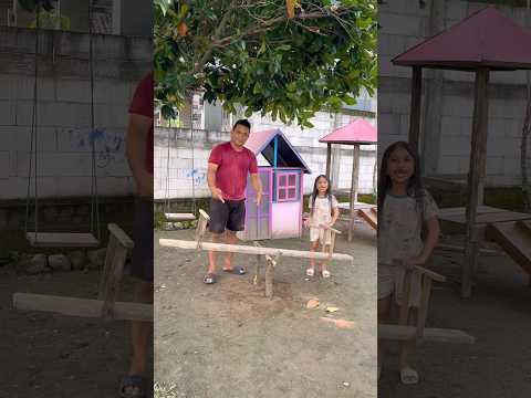 Membuat mainan jungkat-jungkit #kreasi #jungkatjungkit #perosotan #playground #diy #craft