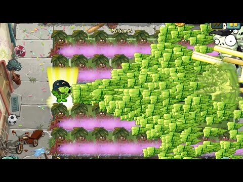 PvZ 2 Challenge - All Plants Level Max x100 Vs 5 Lawnbowl Gargantuar Zombies Level 12