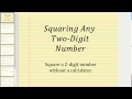Squaring Two-Digit Numbers Techniques