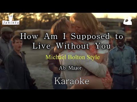 How Am I Supposed to Live Without You-Michael Bolton Style, Karaoke  (Ab Major, -2than Original Key)