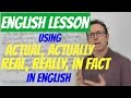 Understanding 'Actual' and 'Actually'