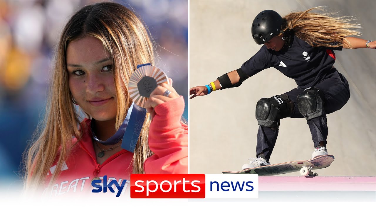 16-year-old Sky Brown wins bronze for Team GB in women’s park skateboarding