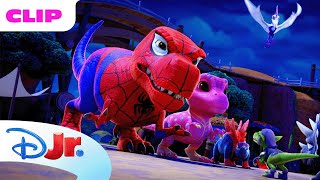 Gobby and Rhino Turn Into Dinosaurs?! 🦖 | Marvel's Spidey and his Amazing Friends | @disneyjr