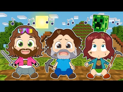 FIVE LITTLE BABIES 👾🎵 With Minecraft Characters