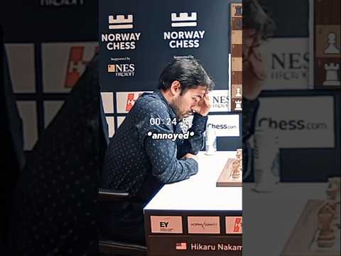 Magnus arrives late against Hikaru 💀 #chess #magnuscarlsen