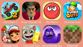 Grimace Monster Scary Survival,Subway Surf,Minecraft,Scary Teacher 3D,Red Ball 4,Stumble Guys