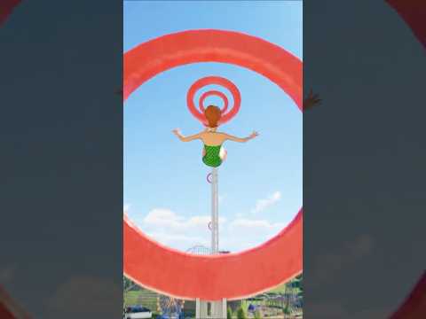How Is This Even Possible? – Planet Coaster 2  #waterslide #waterpark #shorts