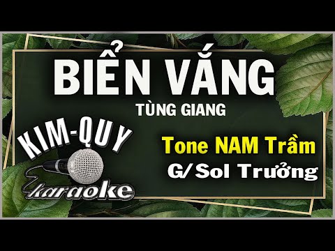 BIỂN VẮNG – KARAOKE – Tone NAM Trầm ( G/Sol trưởng )