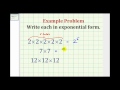 Exponential Expressions and Terminology