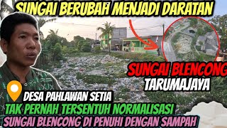BIANG KEROK BANJIR BEKASI‼️SUNGAI BL3NCONG DESA PAHLAWAN SETIA INI BERUBAH MENJADI DARATAN