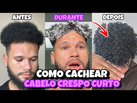 COMO CACHEAR CABELO CRESPO CURTO | TUTORIAL ATUALIZADO BEM EXPLICADO!!