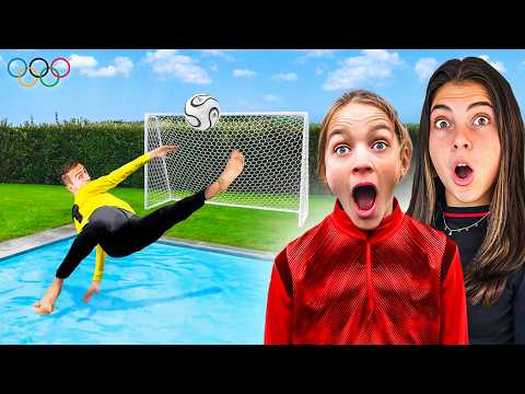 GEKKE ZWEMBAD VOETBAL CHALLENGES! (OLYMPISCHE SPELEN) #685