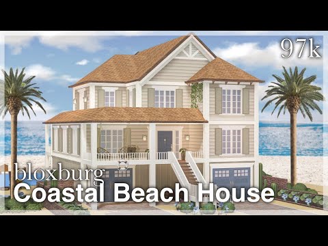 Bloxburg - Coastal Beach House Speedbuild 🌊 (exterior) | Roblox