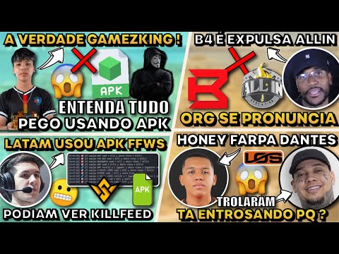 GAMEZKING USANDO APK ? LATAM XIT VER KILLFEED ! HONEY FARPA DANTES E RESPONDE ! TIME EXPULSO ALL IN