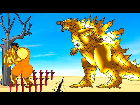 Evolution Of GOLD SPIDERMAN GODZILLA & KONG Playing Squid Game 2 Animation | 어몽어스 오징어 게임 2