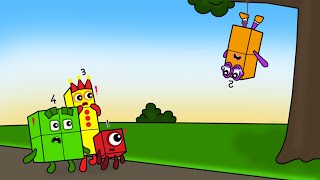 Help me get down from this tree Numberblocks 1 3 4 - Numberblocks fanmade coloring story