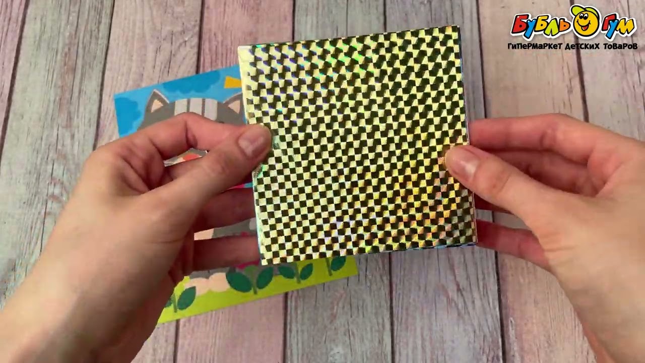 Набор для творчества аппликация фольгой Котенок - видео