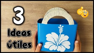 3 IDEAS ÚTILES CON GALONES DE CLORO - manualidades creativas con reciclaje - Crafts with recycling