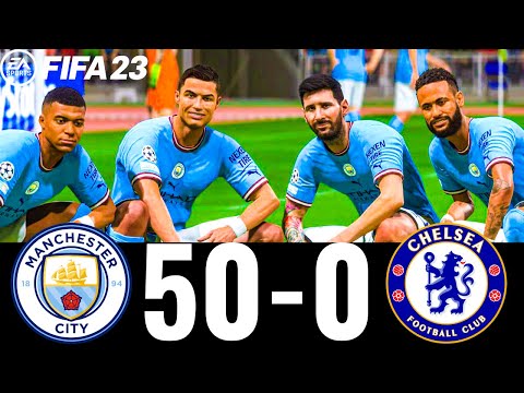 FIFA 23 - MESSI, RONALDO, MBAPPE, NEYMAR, ALL STARS | MAN  CITY 50-0 CHESLEA | UCL FINAL