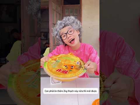 Ăn  thạch cam 2kg siêu to khổng lồ 💥 #shorts #anvat