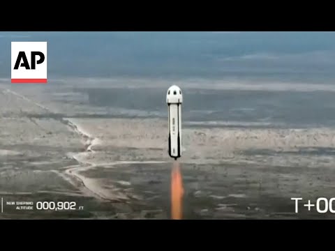 YouTube video thumbnail: Blue Origin's New Shepard Completes 33rd Mission to Space