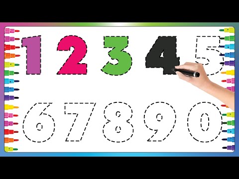 Learn Number and Learn Colours / Number Colouring Pages #colours #number #colouring