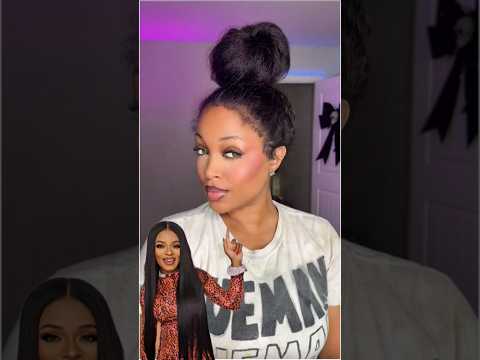 Glueless 360 Drawstring Lace Wig with 4C Edges | HD Lace Kinky Straight Wig for Black Women