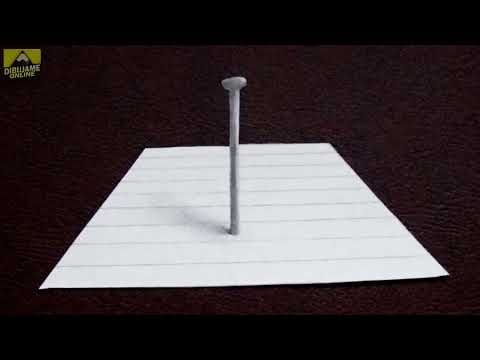 DIBUJOS MUY FACILES - COMO DIBUJAR UN CLAVO EN 3D - EASY DRAWING IN 3D