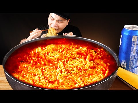 대창먹고 느끼함을 내려줄 얼큰한 라면 먹방~!! Spicy Korean Ramen