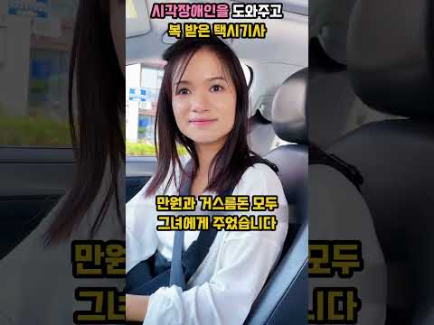 시각장애인을 태우고 100만원 받은 택시기사