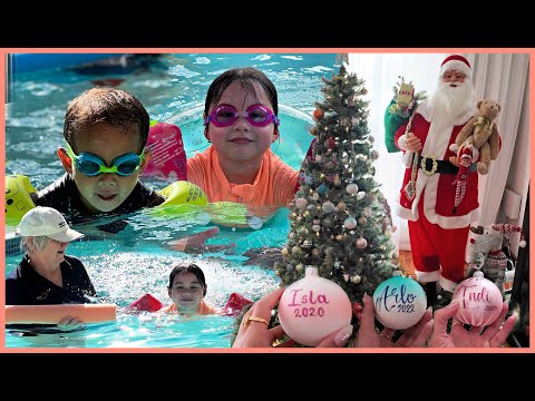 NAKI SWIMMING KINA BIYENAN! MGA XMAS DECORATIONS NIYA! ❤️ | rhazevlogs