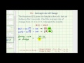 Understanding Average Rate of Change