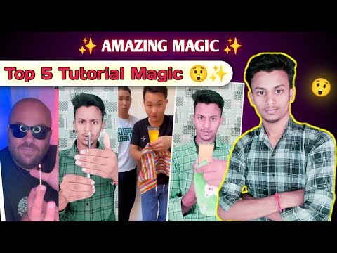 Top 5 Magic Trick 😱🪄 Tutorial This Magic Challenge 💯 #magic #tricks #video #magic