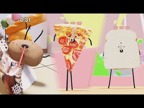 Hide and seek & Juice Party with Potato, Pepperoni Pizza, Plain Bread in Secret Staycation [Roblox]