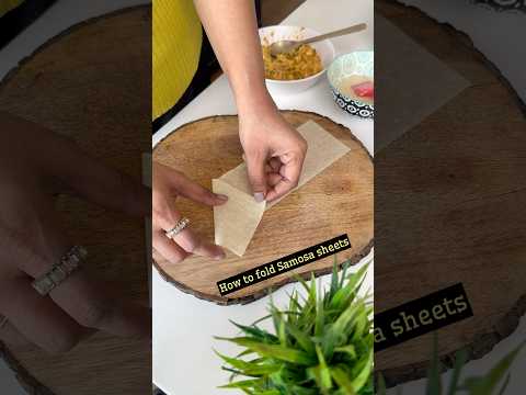 How to fold a Samosa strip | Samosa folding technique #samosafoldingtechniques